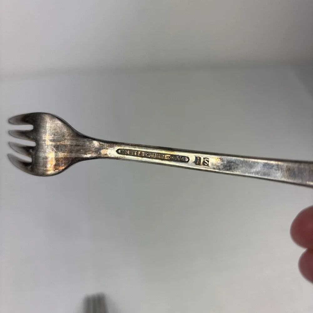Vintage International‎ Silver Holmes & Edward's FIRST LADY Grille Forks Set Of 2